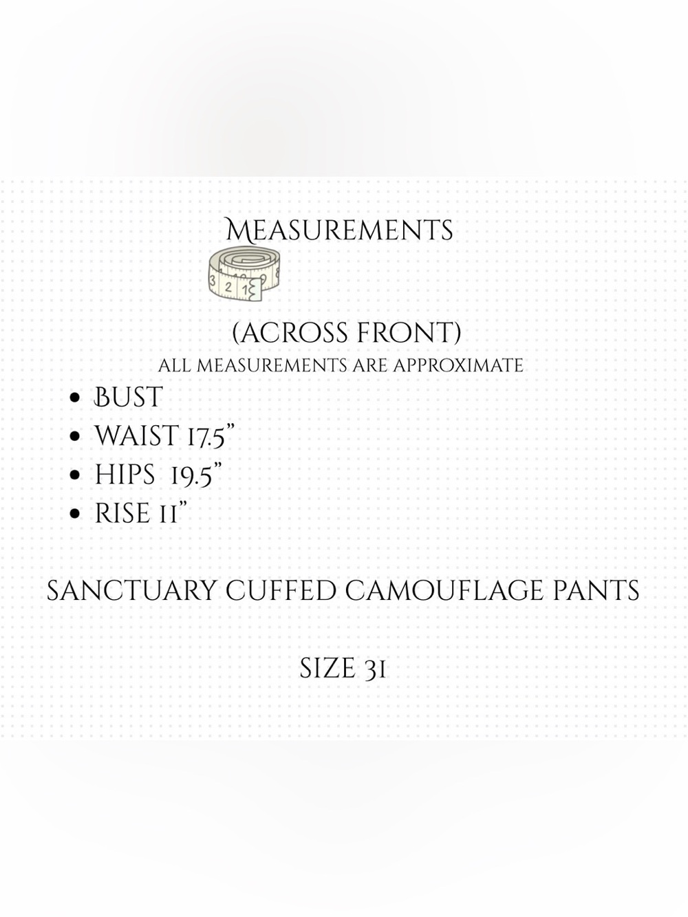 Sanctuary Camo Button-Front Utility Pants - Olive - Picture 5 of 5